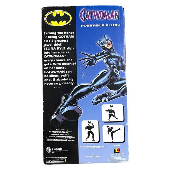 Cat Woman Poseable Plush 14” DC Comics Figure by Monogram NIB - Picture 6 of 10
